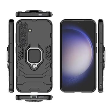Samsung Galaxy S24 Hybrid Cover med Ring Holder - Sort