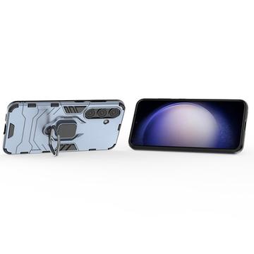 Samsung Galaxy S24 Hybrid Cover med Ring Holder - Blå