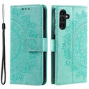 Samsung Galaxy S24 Mandala Series Etui med Pung - Grøn