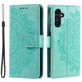 Samsung Galaxy S24 Mandala Series Etui med Pung - Grøn