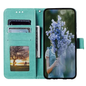 Samsung Galaxy S24 Mandala Series Etui med Pung - Grøn