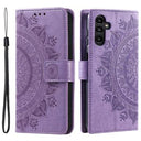 Samsung Galaxy S24 Mandala Series Etui med Pung - Lilla