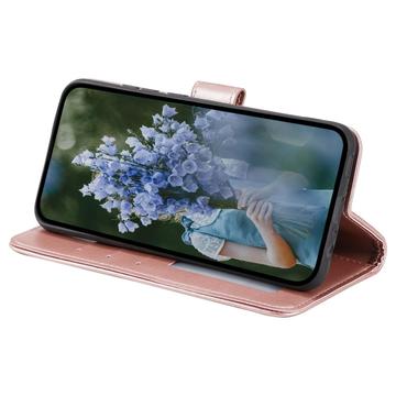 Samsung Galaxy S24 Mandala Series Etui med Pung - Rødguld