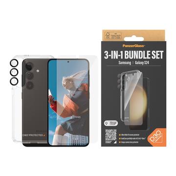 Samsung Galaxy S24 PanzerGlass 3-i-1 Beskyttelsessæt - Klar