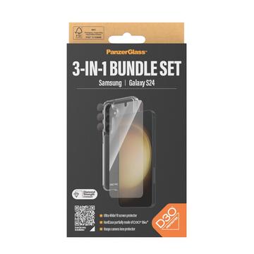Samsung Galaxy S24 PanzerGlass 3-i-1 Beskyttelsessæt - Klar