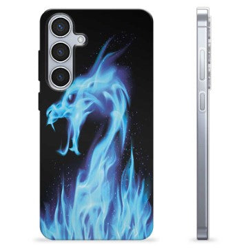 Samsung Galaxy S24+ TPU Cover - Blå Ild Drage