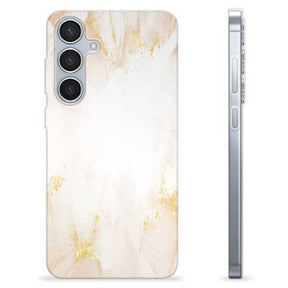 Samsung Galaxy S24+ TPU Cover - Gylden Perle Marmor