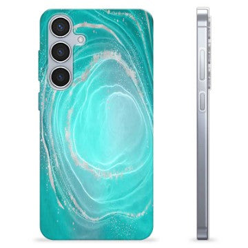 Samsung Galaxy S24+ TPU Cover - Turkis Swirl