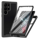 Samsung Galaxy S24 Ultra 360 Beskyttelse Cover - Sort / Klar