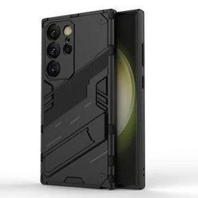 Samsung Galaxy S24 Ultra Armor Series Hybrid Cover med Stativ - Sort