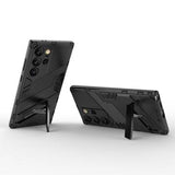 Samsung Galaxy S24 Ultra Armor Series Hybrid Cover med Stativ - Sort