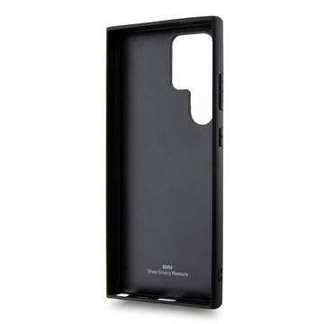 Samsung Galaxy S24 Ultra BMW Signature Crossing Lines Pattern læderbetrukket etui - sort