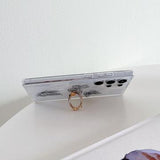 Samsung Galaxy S24 Ultra Butterfly TPU-etui med ringholder - lyseblå