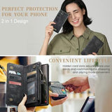 Samsung Galaxy S24 Ultra Caseme 008 2-i-1 Multifunktionel Pung - Sort