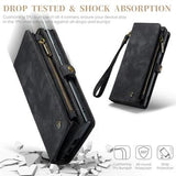Samsung Galaxy S24 Ultra Caseme 008 2-i-1 Multifunktionel Pung - Sort