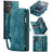 Samsung Galaxy S24 Ultra Caseme 008 2-i-1 Multifunktionel Pung - Blå