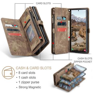 Samsung Galaxy S24 Ultra Caseme 008 2-i-1 Multifunktionel Pung - Brun