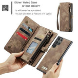 Samsung Galaxy S24 Ultra Caseme 008 2-i-1 Multifunktionel Pung - Brun