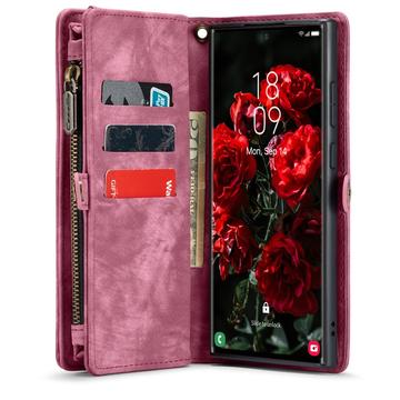 Samsung Galaxy S24 Ultra Caseme 008 2-i-1 Multifunktionel Pung - Rød
