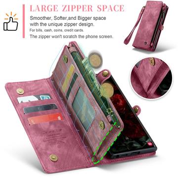 Samsung Galaxy S24 Ultra Caseme 008 2-i-1 Multifunktionel Pung - Rød