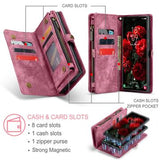 Samsung Galaxy S24 Ultra Caseme 008 2-i-1 Multifunktionel Pung - Rød