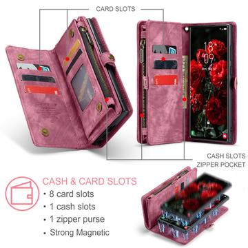 Samsung Galaxy S24 Ultra Caseme 008 2-i-1 Multifunktionel Pung - Rød