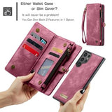 Samsung Galaxy S24 Ultra Caseme 008 2-i-1 Multifunktionel Pung - Rød