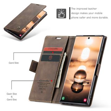 Samsung Galaxy S24 Ultra Caseme 013 Series Pung Cover - Kaffe