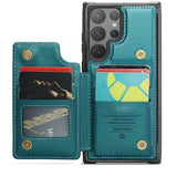 Samsung Galaxy S24 Ultra Caseme C22 Cover RFID-kortpung - Grøn
