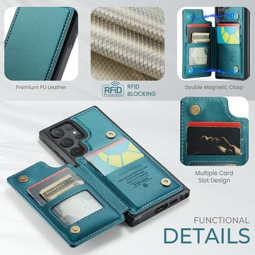 Samsung Galaxy S24 Ultra Caseme C22 Cover RFID-kortpung - Grøn