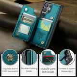 Samsung Galaxy S24 Ultra Caseme C22 Cover RFID-kortpung - Grøn