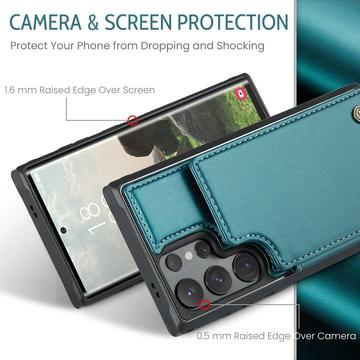 Samsung Galaxy S24 Ultra Caseme C22 Cover RFID-kortpung - Grøn