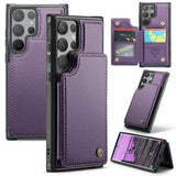 Samsung Galaxy S24 Ultra Caseme C22 Cover med RFID-kortpung - Lilla