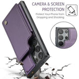 Samsung Galaxy S24 Ultra Caseme C22 Cover med RFID-kortpung - Lilla