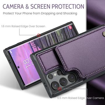 Samsung Galaxy S24 Ultra Caseme C22 Cover med RFID-kortpung - Lilla