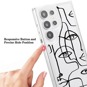 Samsung Galaxy S24 Ultra Fashion TPU Cover - abstrakt portræt