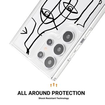 Samsung Galaxy S24 Ultra Fashion TPU Cover - abstrakt portræt