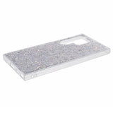 Samsung Galaxy S24 Ultra Glitter Flakes TPU Cover - Sølv