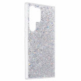 Samsung Galaxy S24 Ultra Glitter Flakes TPU Cover - Sølv