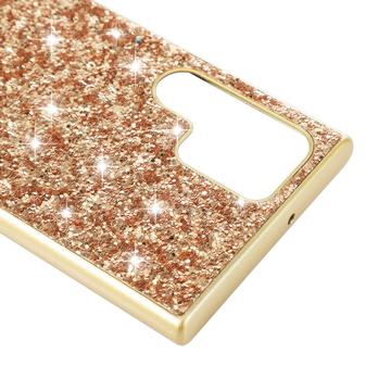 Samsung Galaxy S24 Ultra Glitter Series Hybrid Cover - Guld