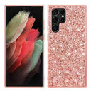 Samsung Galaxy S24 Ultra Glitter Series Hybrid Cover - Rødguld