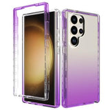 Samsung Galaxy S24 Ultra Gradient Series Hybrid Cover - Lilla / Gennemsigtig