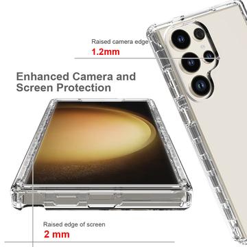 Samsung Galaxy S24 Ultra Gradient Series Hybrid Cover - Blå / Gennemsigtig