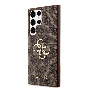 Samsung Galaxy S24 Ultra Guess 4G Big Metal Logo Hybrid Cover - Brun