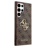 Samsung Galaxy S24 Ultra Guess 4G Big Metal Logo Hybrid Cover - Brun