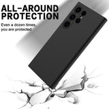 Samsung Galaxy S24 Ultra Liquid Silikone Cover med Strop - Sort