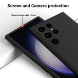 Samsung Galaxy S24 Ultra Liquid Silikone Cover med Strop - Sort