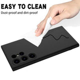 Samsung Galaxy S24 Ultra Liquid Silikone Cover med Strop - Sort