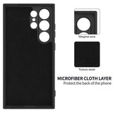 Samsung Galaxy S24 Ultra Liquid Silikone Cover med Strop - Sort