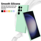 Samsung Galaxy S24 Ultra Liquid Silikone Cover med Strop - Grøn